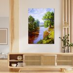 【御畫房】盛夏風光 國家一級畫師手繪油畫60×90cm(VF-97), , large