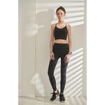 YOGA FLOW Dale Bra - 交錯層次短版上衣 - 淨黑 Black, , large