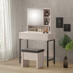 【唯熙傢俱】馬修斯橡木白2.7尺化妝台, , large
