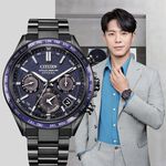 CITIZEN 星辰 韋禮安廣告款 紺星 限量 鈦 GPS衛星對時光動計時手錶 CC4059-64L, , large