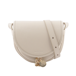 SEE BY CHLOE MARA BAG 牛皮小款斜背馬鞍包/米色, , large