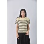 (L) salt b質感條紋杏色毛衣二手衣, , large