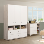 【唯熙傢俱】溫妮淺灰雙色2.7尺衣櫃, , large