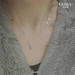 【Gulicc】古莉可 項鍊 典雅方形祖母綠 幾何鎖骨鍊, , large