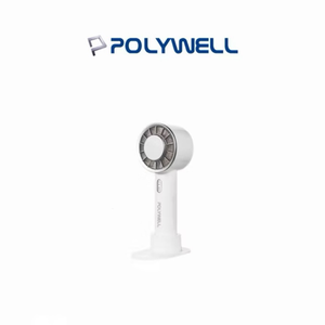 【Leo手機周邊專賣店】POLYWELL 手持冰敷風扇 / 底座款 / 白色