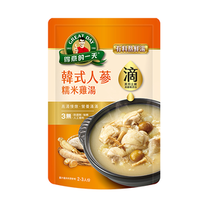 [正光藥局]得意的一天-韓式人蔘糯米雞湯780G /袋 (2~3人份)_2入組