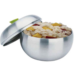 CLARE 可蕾爾 晶鑽316不鏽鋼蘋果型雙層碗蘋果型碗附蓋 16cm-Leidea樂德兒