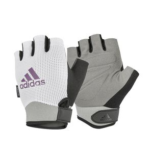 [秉宸] ADIDAS Training 女用透氣訓練手套 愛迪達 女款健身手套 半指手套 重訓 象牙灰 ADGB-1325