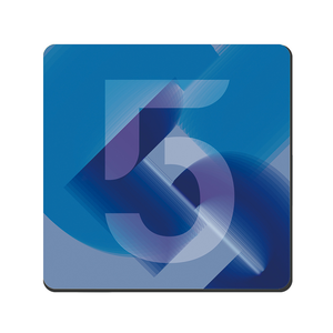 【Monster】 My Number Rhyme Soft Diatomaceous Earth Absorbent Coaster – Lucky Number Series (10x10cm) – 5