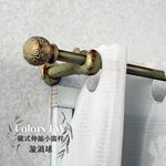 【Colors】伸縮小窗簾桿 漩渦球 97-183cm 管徑9.8/7.8mm 伸縮桿 歐式 復古風格 小窗桿 門簾桿 穿桿, , large