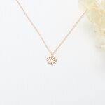 【Angel & Me】愛 蓮花 s925 純銀 厚鍍 18k 玫瑰金 項鍊 生日禮, , large
