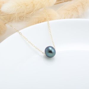 【Angel & Me】14KGF 注金 9mm 孔雀綠 Pearl 淡水珍珠 項鍊 情人節 禮物