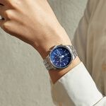 CITIZEN 星辰 光動能電波萬年曆月相手錶 BY1030-50L, , large