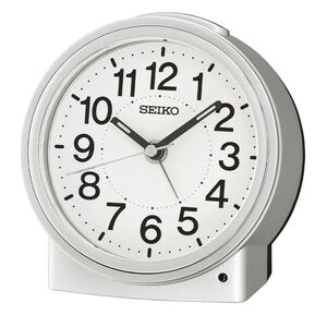SEIKO 精工 滑動式秒針嗶嗶聲靜音貪睡鬧鐘 QHE199S