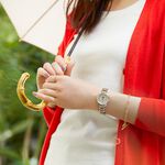 CITIZEN 星辰 XC 鈦 日月顯示光動能電波女錶 EE1005-54W, , large