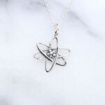 【Angel & Me】科學 原子 Atom s925 純銀 項鍊 生日 聖誕節 情人節 禮物, , large