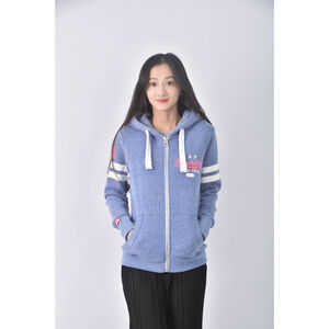 (S) 【又又私服】superdry運動棉質美式圖案藍色外套二手衣