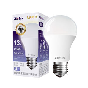 Glolux13瓦LED廣角高亮度燈泡-白光