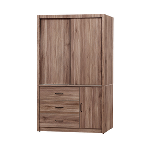 【唯熙傢俱】艾妲灰橡色4x7尺衣櫃