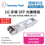 【曙曜】Lenovo 81Y1622 相容 光纖模組 光纖收發模組 SFP模組 mini-GBIC 1G 多模雙芯 LC 550 公尺 熱插拔 850nm 3.3V 單電壓 DDM/DOM, , large