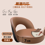 [G+ Home] No Assembly Required Comfort Lumbar Support Swivel Sofa Chair - Brown Back Black (2" Solid Black Wheels), 棕背黑, large