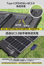 【emirai】120W Solar Charging Panel | Suitable for most energy storage stations, mobile phones, and tablets, , large