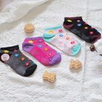 [Kaimei Cotton] 8 pairs set of MIT made in Taiwan, 40-count combed cotton anti-slip children's socks, small flower style, , large