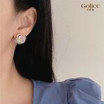 【Gulicc 】古莉可 耳環 貝殼花朵耳釘, , large