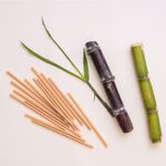 【100%植】12mm 斜口 甘蔗吸管  環保吸管  環保標章認證吸管 珍珠奶茶用吸管100入, , large