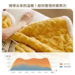【DUYAN 竹漾】韓系牛奶絨 雙層加厚被毯 / 蜂蜜黃  (羊羔絨 蓋毯 沙發毯 棉被 露營 禮物), , large