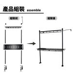 Double-Layer Tabletop Hanging Storage Rack Set, , large