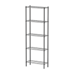 【Y HOUSE】76x30x210cm Lightweight Five-Layer Iron Rack Iron Rack - Painted Black, , large