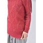 (M) 棉質假兩件粉色毛衣二手衣, , large