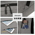 【A&R】三件組 超值時尚USB充電背包組 藍色, , large