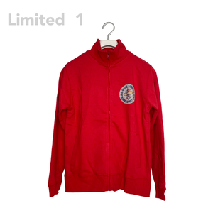 Personalized printed stand collar jacket red