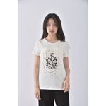 (S) jenny棉質純棉白色短袖上衣二手衣, , large