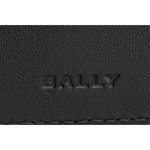 BALLY Mythos 紅白條紋再生牛皮對開零錢袋短夾/黑色, , large