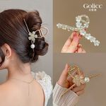 【Gulicc】古莉可 髮夾 金色沁雅仙氣大抓夾, , large