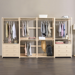 【Homelike】喜家居10.7尺開放實木衣櫃-象牙白(2259), , large