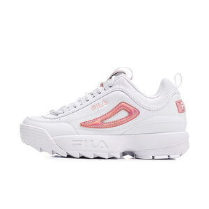 Kixpress-Fila Disruptor II 女 運動休閒鞋 老爹鞋 經典 厚底 舒適 白 粉紅 [5-C609Y-154]