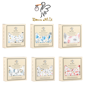 Bonne Nuit 嬰兒床包-鯨魚寶寶(藍)