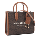 Michael Kors Mirella 滿版塗層帆布小款二用托特包/咖啡色, , large