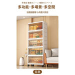 【AOTTO】50面寬透黑掀蓋附輪五層收納櫃(AC-086BK), , large