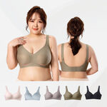 【A&R】歐式無痕美胸顯瘦大尺碼內衣 - 唯美藍,XL(80ED/85BCD), , large