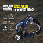 【Panrico 百利世】5W 變焦感應LED充電頭燈 (BI-LTH-H05A), , large