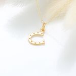 【Angel & Me】幸運 馬蹄鐵 horseshoe s925 純銀 厚鍍 24k純金 項鍊 情人節禮物, , large