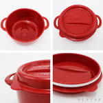 日本製鑄鐵鍋造型可微波保鮮盒-圓形-550ml-6入, , large