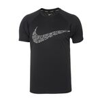 NIKE JDI SWOOSH 成人男性短袖防曬衣 健身 戶外運動 吸汗 乾爽 透氣 彈性 舒適 抗UV 黑 亮綠 藍綠, , large