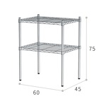 【Y HOUSE】60x45x75cm Lightweight Two-layer Iron Rack Iron Rack Shelf - Painted Black, , large