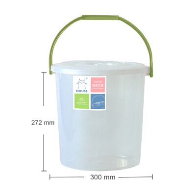 13L透明水桶(附蓋)-顏色隨機出貨